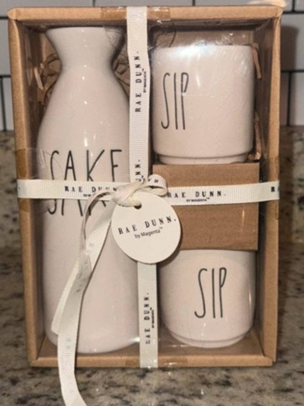 Rae Dunn Ceramic Sake Set NIB